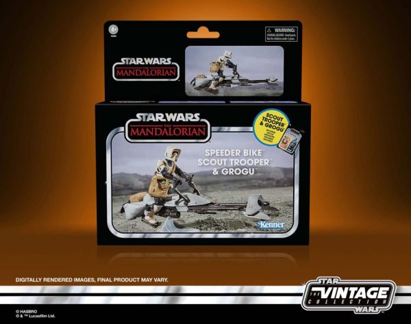 Star Wars The Vintage Collection Speeder Bike y Grogu